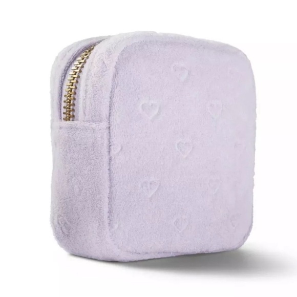 NWT Stoney Clover Lane xTarget Limited Edition Purple Terry Cloth Pouch w/hearts - Picture 4 of 14